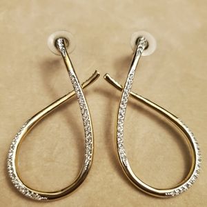 Swarovski Gold Teardrop Earrings